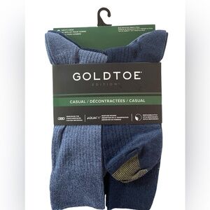 Goldtoe Edition 6 Pair Casual Crew Socks New